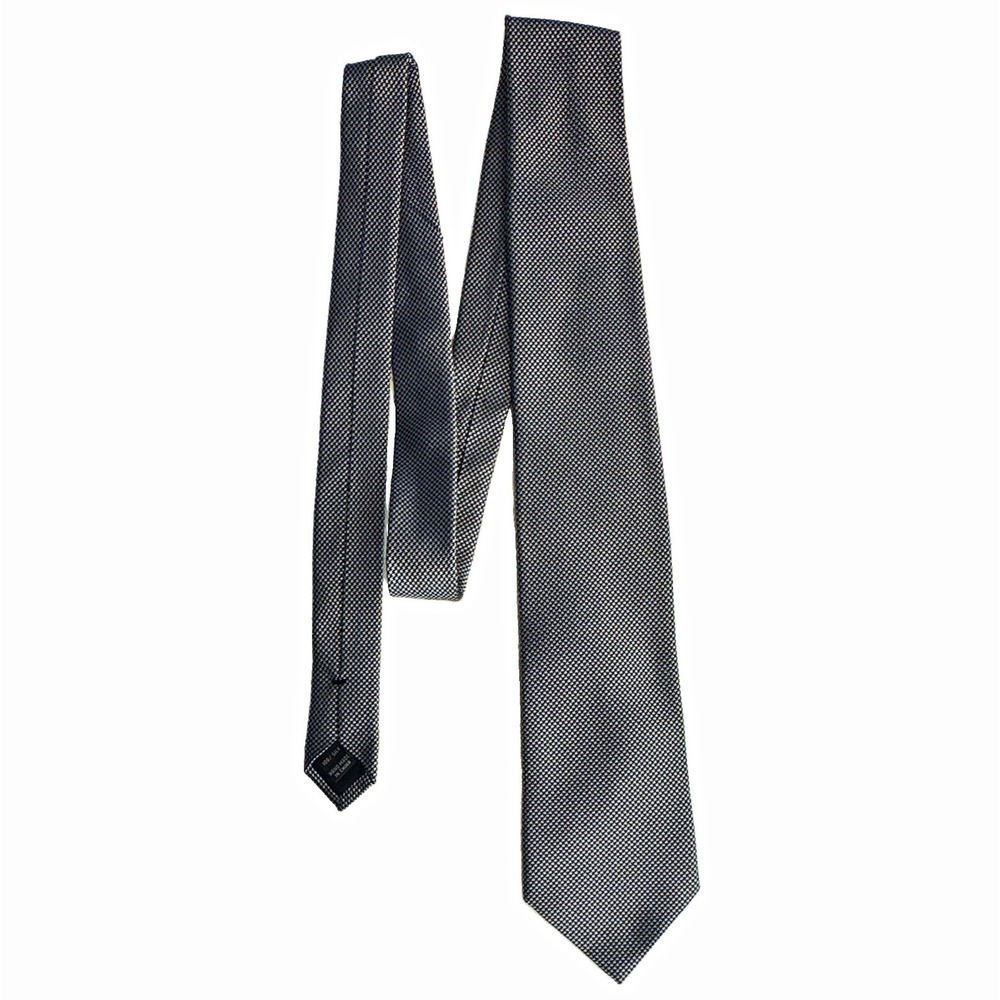 Jos. A. Bank Silk Woven Designer Men's Tie Black White Houndstooth